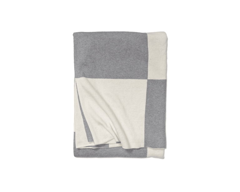Classic Collection Pläd Square viltti 130 x 170 cm harmaa