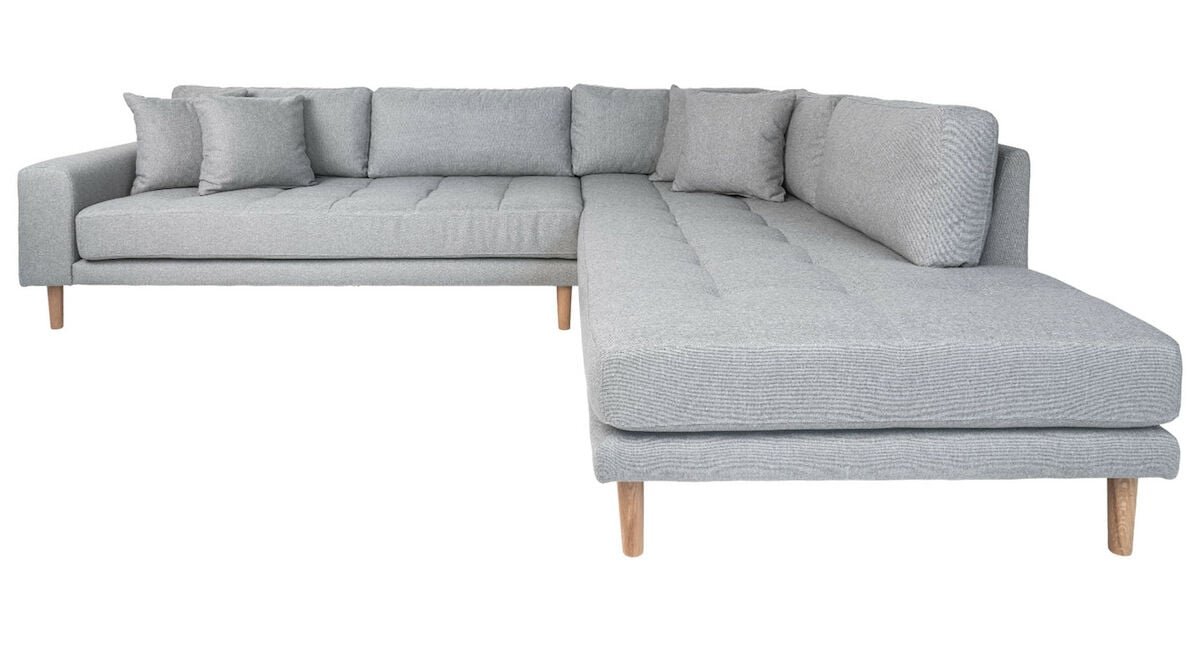House Nordic Lido avokulmasohva oikea Hugo 10 vaaleanharmaa
