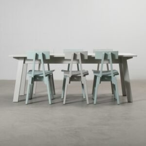 Piet Hein Eek × IKEA INDUSTRIELL ruokapöytä ja 6 tuolia