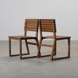 Feel Design Stripe terassituoli tiikki, 2 kpl setti
