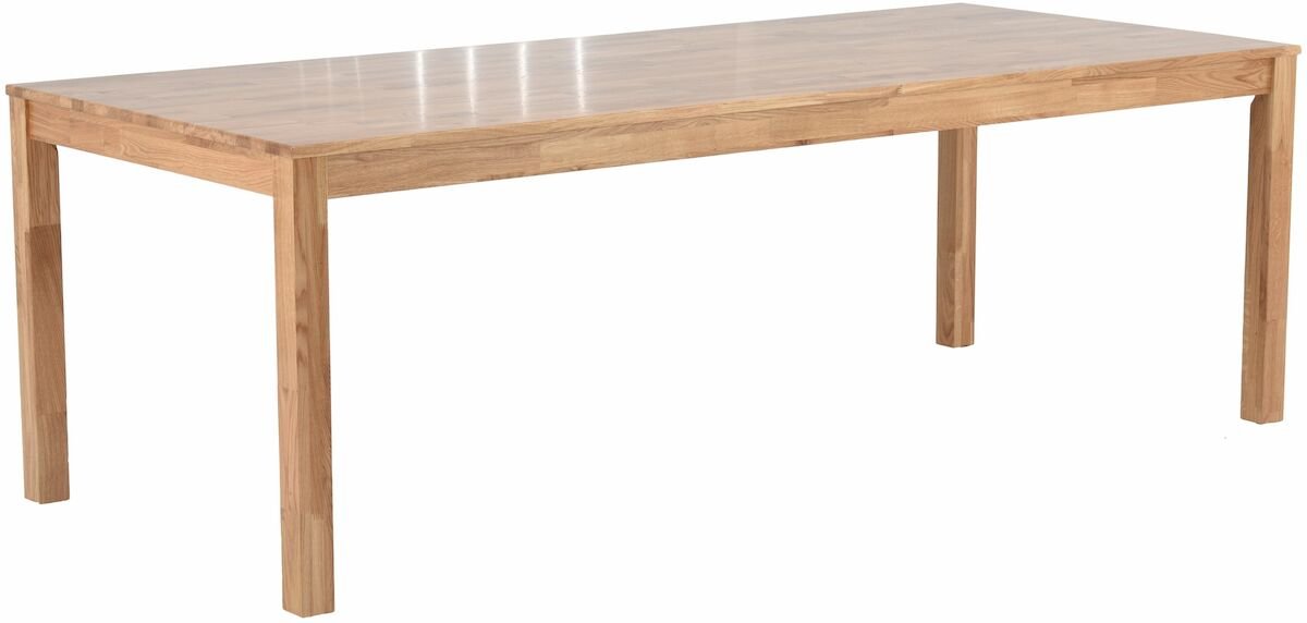 Scandic tammi ruokapöytä 220x95 cm lakattu tammi