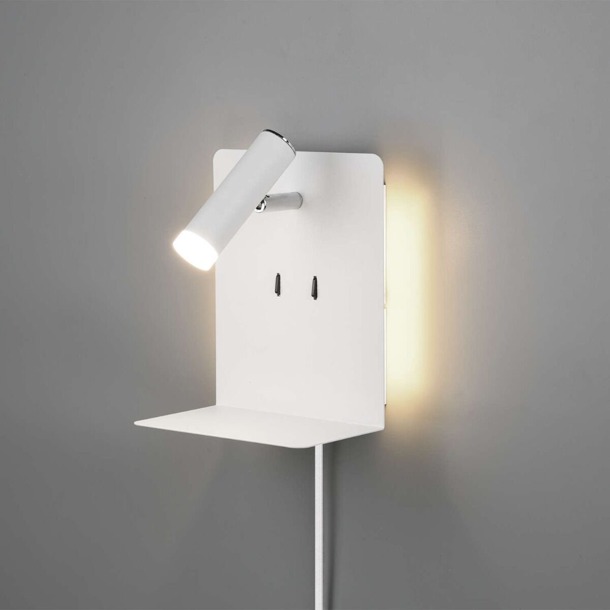 Trio Element LED seinävalaisin USB-portilla mattavalkoinen
