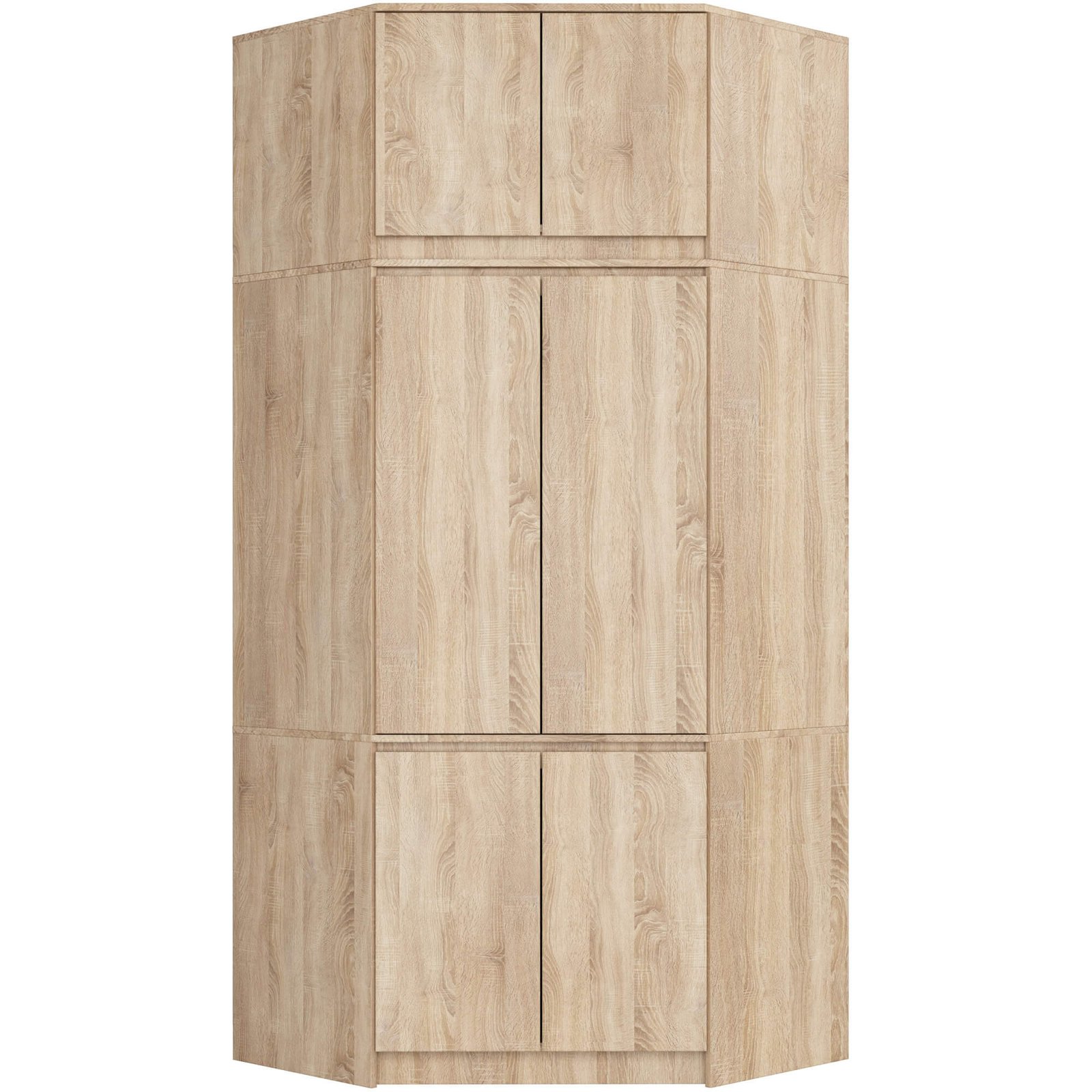 Akord Kulmavaatekaappi yläosalla Tammi Sonoma 100x50x235