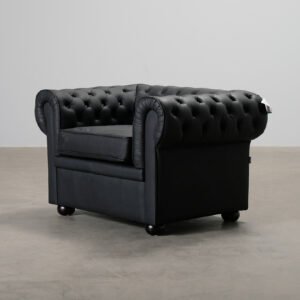 Chesterfield nojatuoli musta
