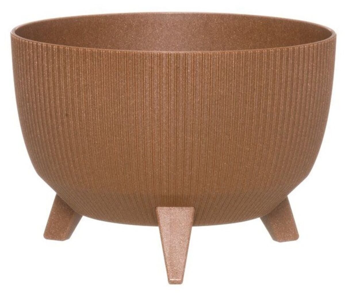 4Living Roma Line ECO jalallinen ruukku puukomposiitti Ø33 cm ruskea