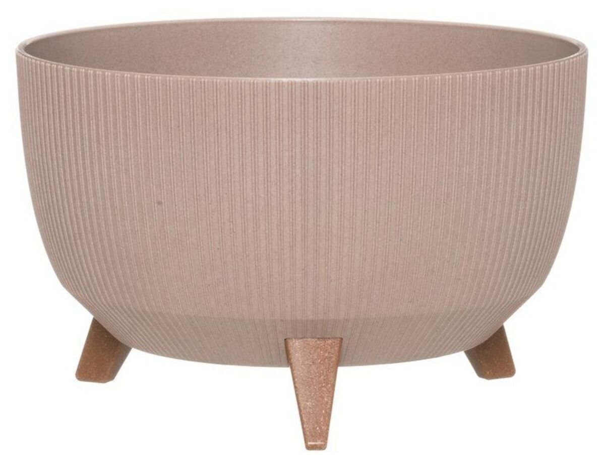 4Living Roma Line ECO jalallinen ruukku puukomposiitti Ø40 cm latte
