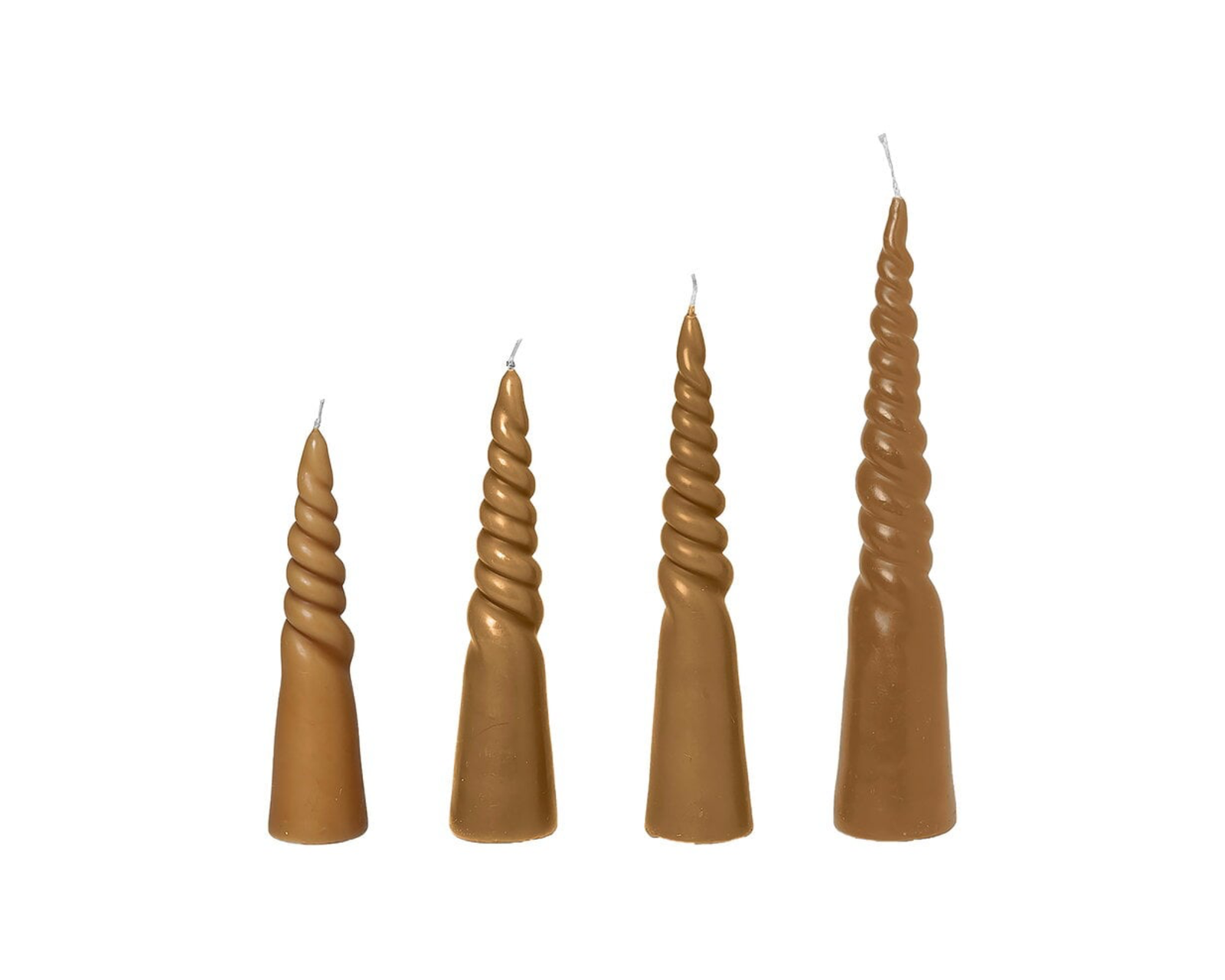 Ferm Living Twisted kynttilä Straw, 4 kpl setti
