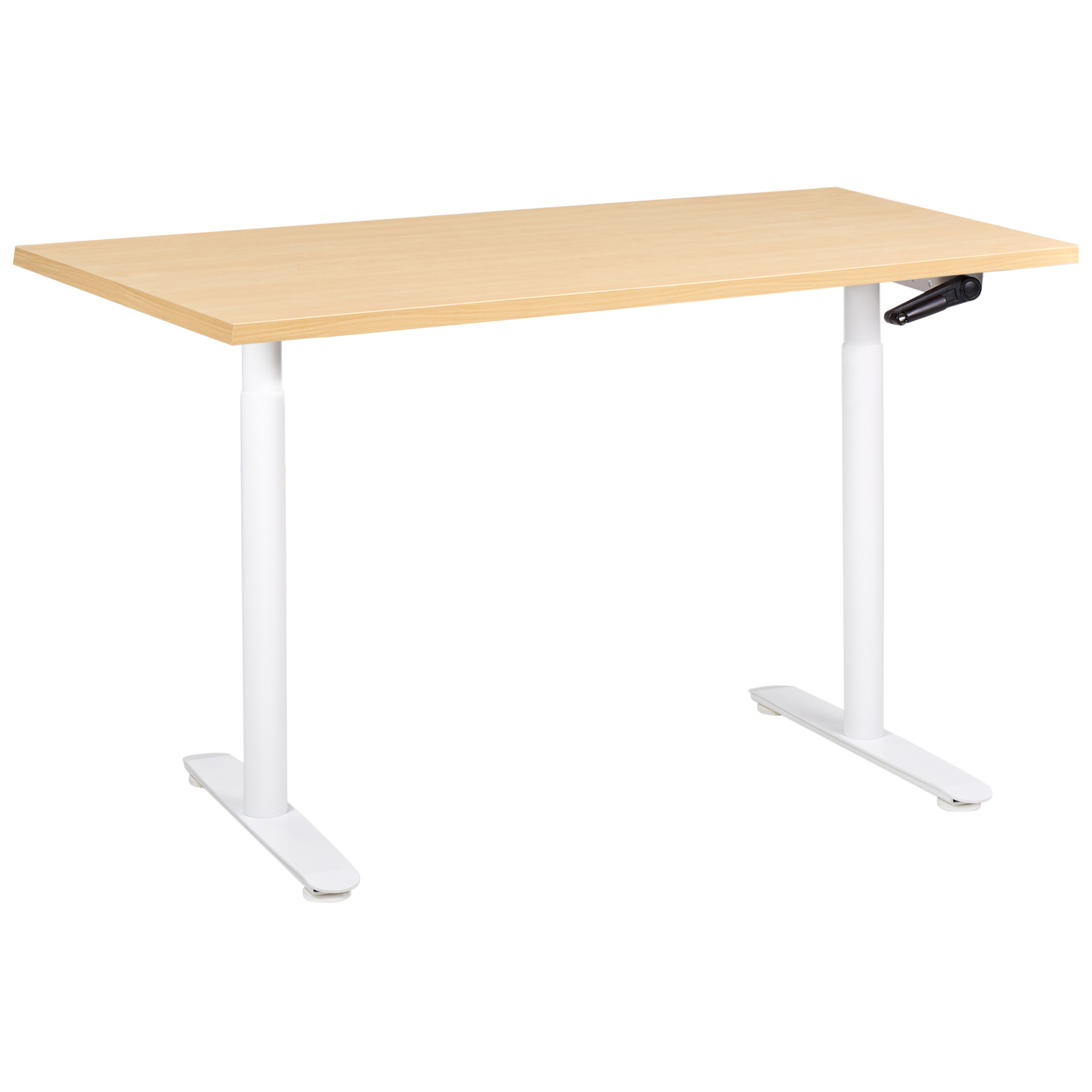 Manuaalisesti säädettävä työpöytä DESTINAS Vaaleanruskea/valkoinen 120 cm 60 cm