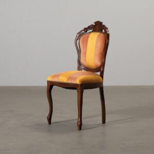 Rokokootyylinen ruokatuoli oranssi