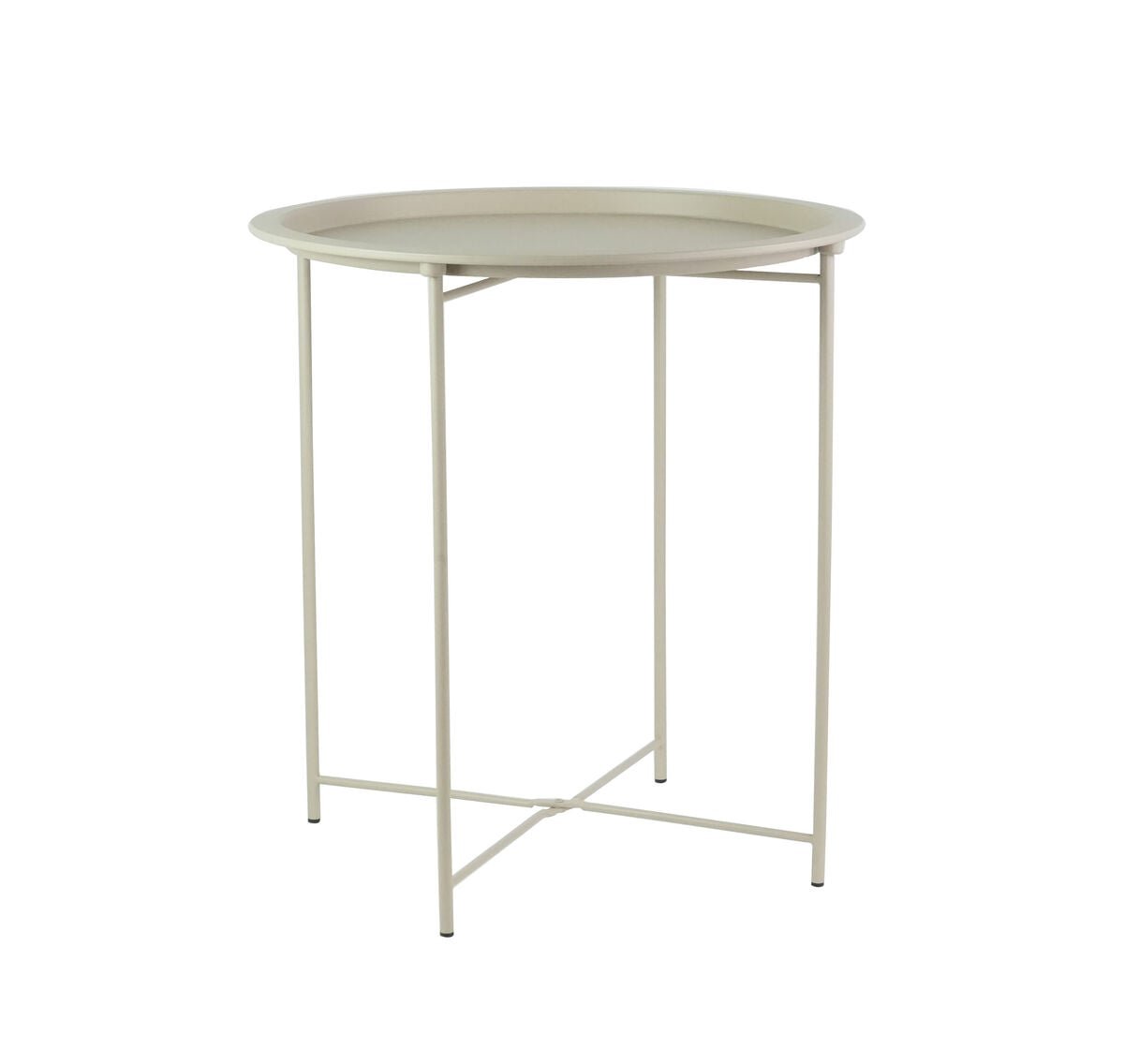Bastia pyöreä sivupöytä Ø47 cm beige