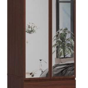 Akord Vaatekaappi Star 2 Ovia 2 Laatikkoa Peilillä Wenge 60x51x180