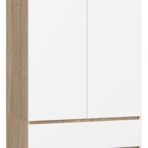 Akord Vaatekaappi Sonoma-tammi/Valkoinen 90x51x180