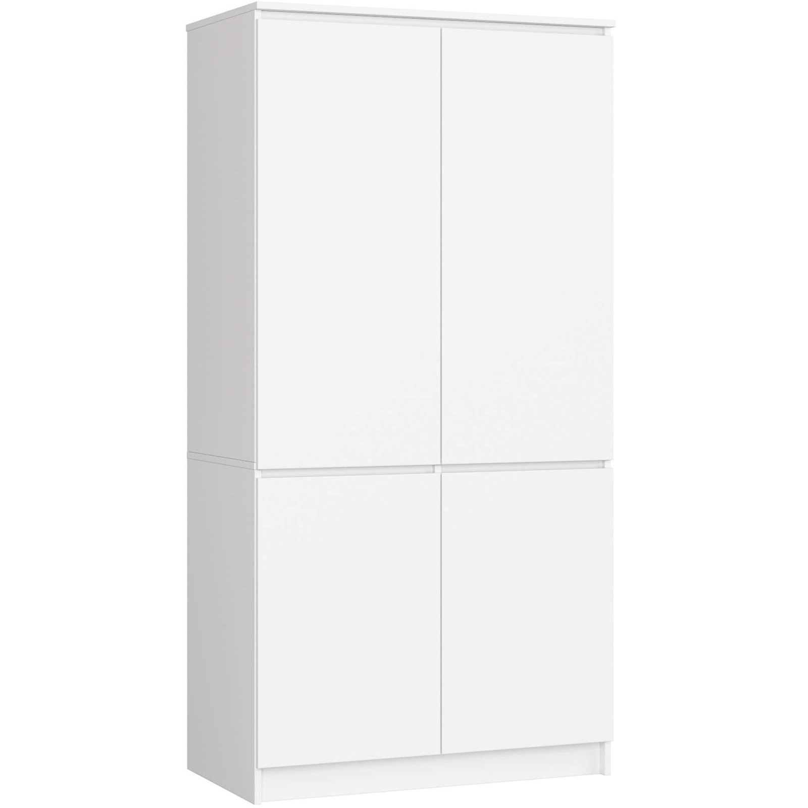 Akord Vaatekaappi 4-ovinen Valkoinen 90x51x180