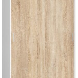 Akord Liukuovi Kaappi Mono Valkoinen/Sonoma-tammi 150x60x200