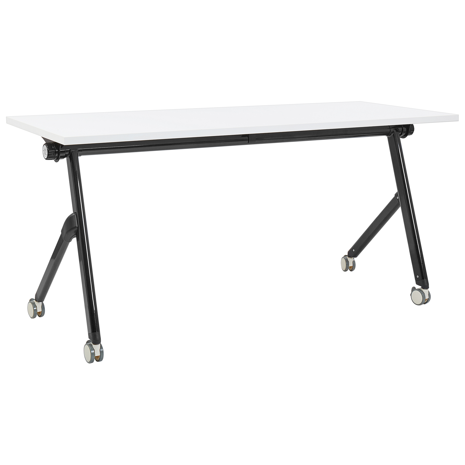 Taitettava työpöytä BENDI Valkoinen 160 cm 60 cm pyörillä