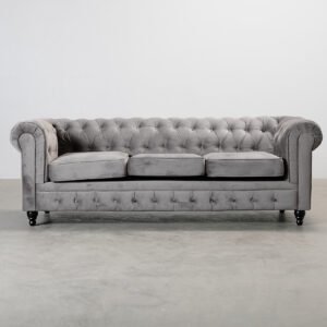 Chesterfield Lyx 3-istuttava sohva harmaa