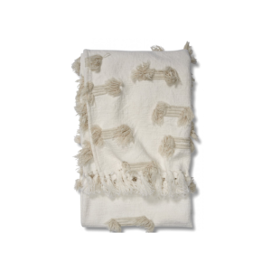 Classic Collection Pläd Rope viltti 130 x 170 cm valkoinen