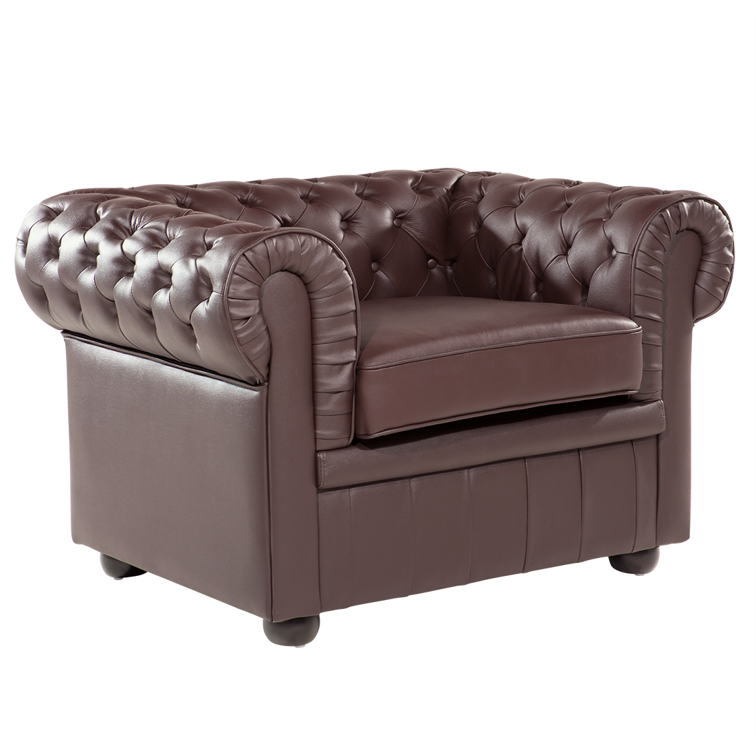 Nojatuoli CHESTERFIELD nahka Ruskea