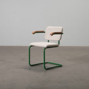 Knoll Cesca tuoli käsinojilla beige / vihreä / pyökki