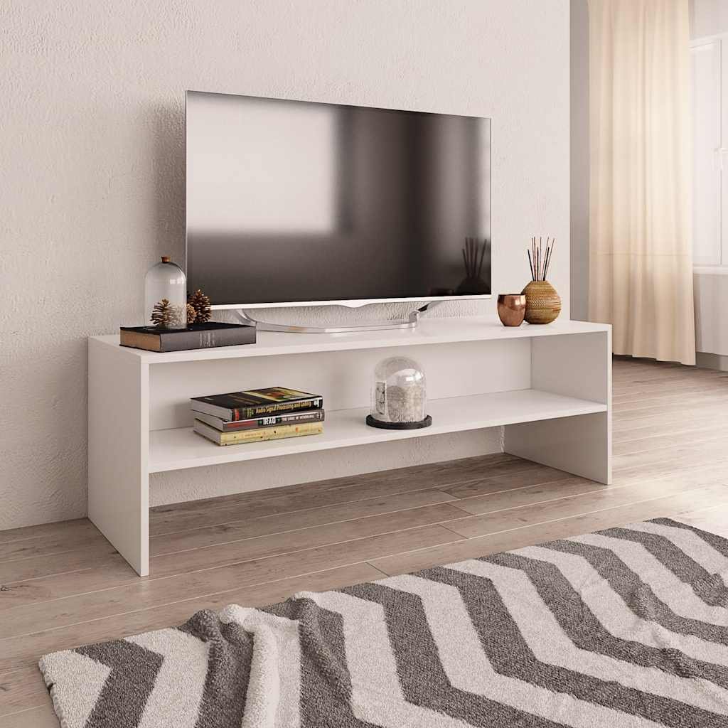 vidaXL TV-taso valkoinen 120x40x40 cm tekninen puu