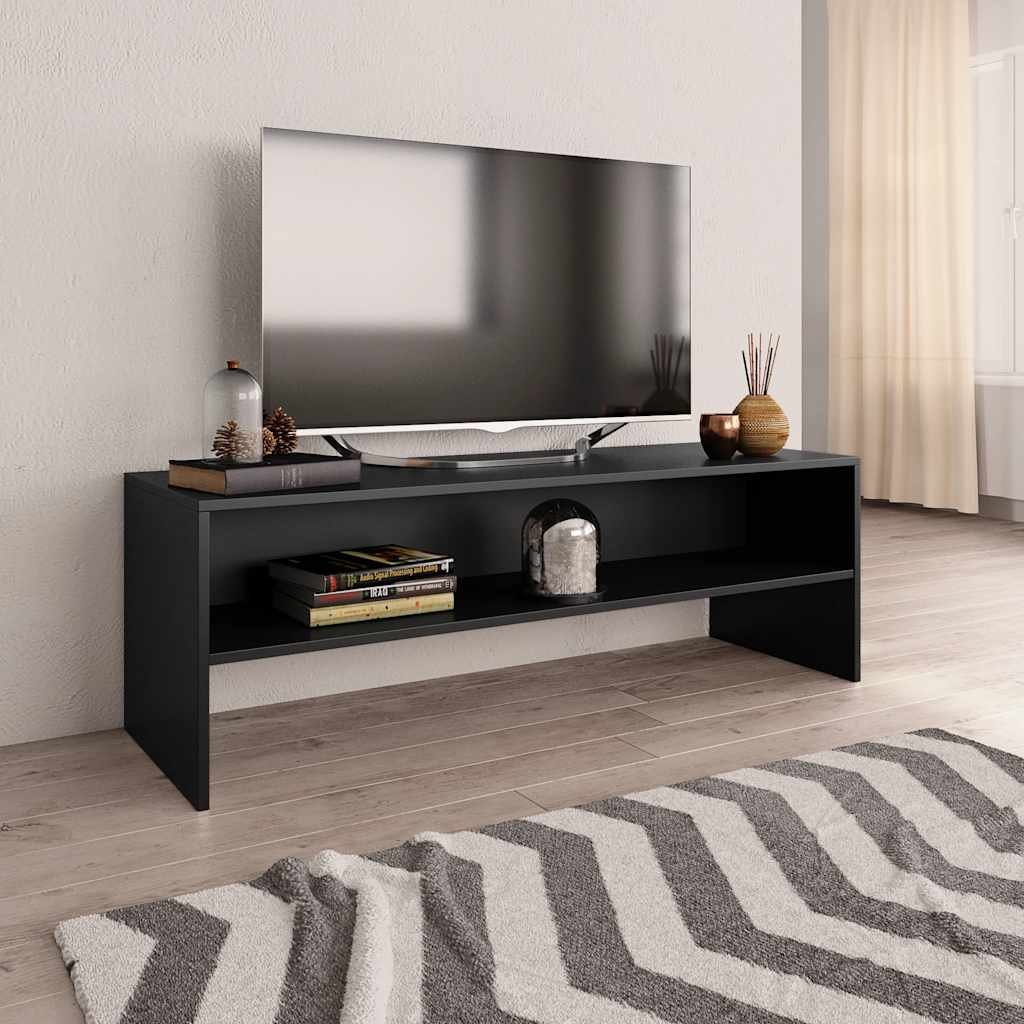 vidaXL TV-taso musta 120x40x40 cm tekninen puu