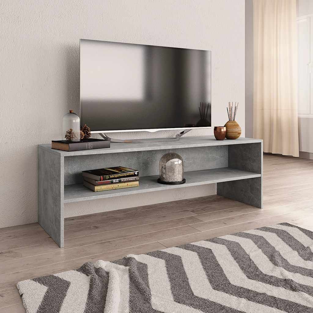 vidaXL TV-taso betoninharmaa 120x40x40 cm tekninen puu