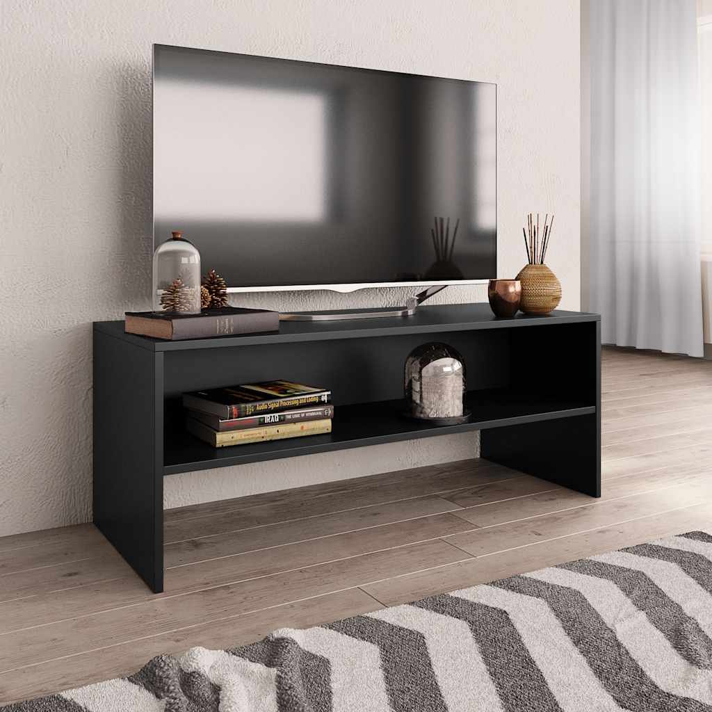vidaXL TV-taso musta 100x40x40 cm tekninen puu