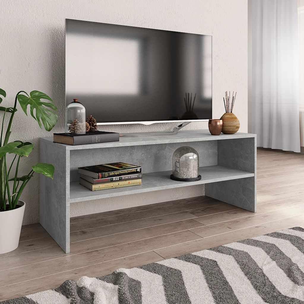 vidaXL TV-taso betoninharmaa 100x40x40 cm tekninen puu