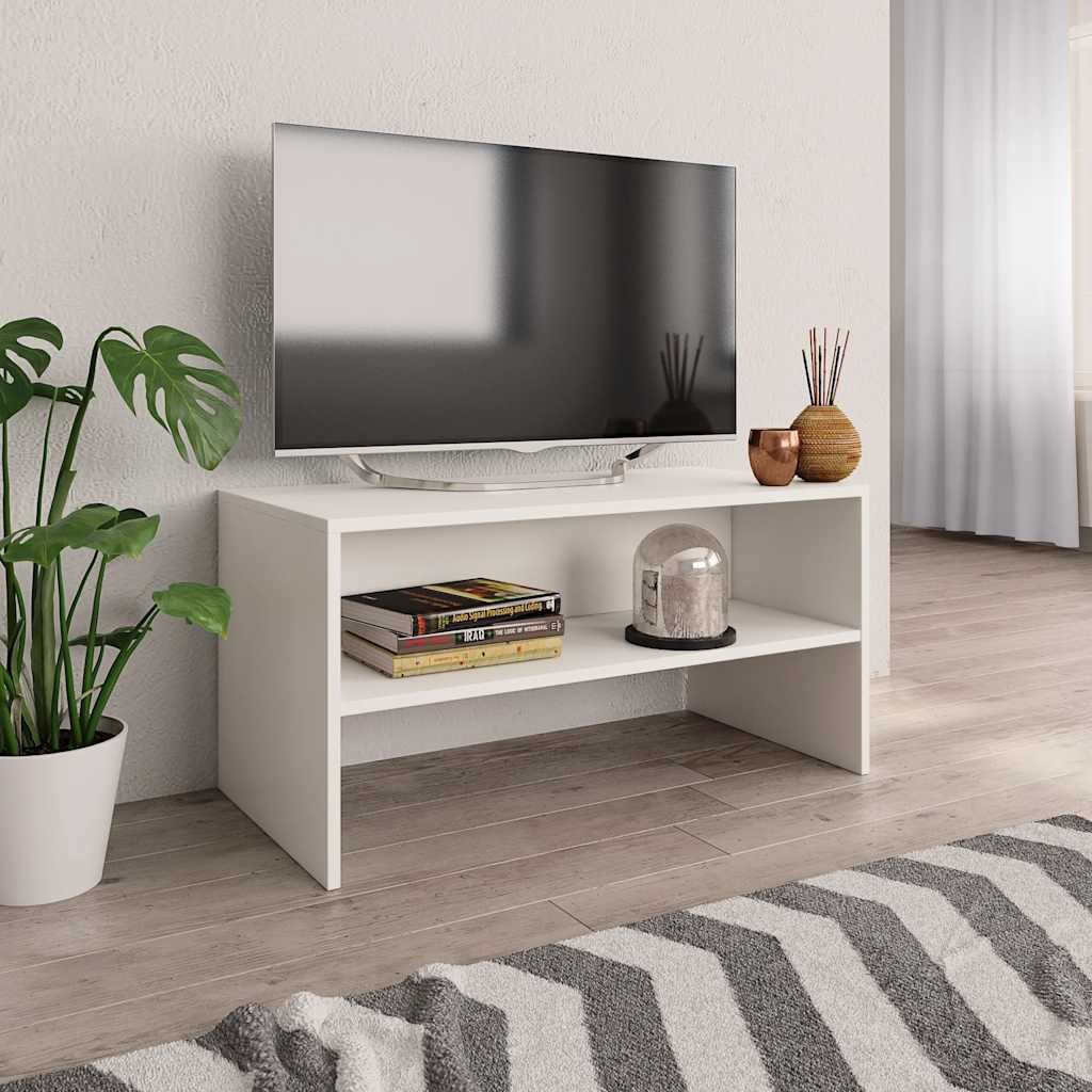 vidaXL TV-taso valkoinen 80x40x40 cm lastulevy