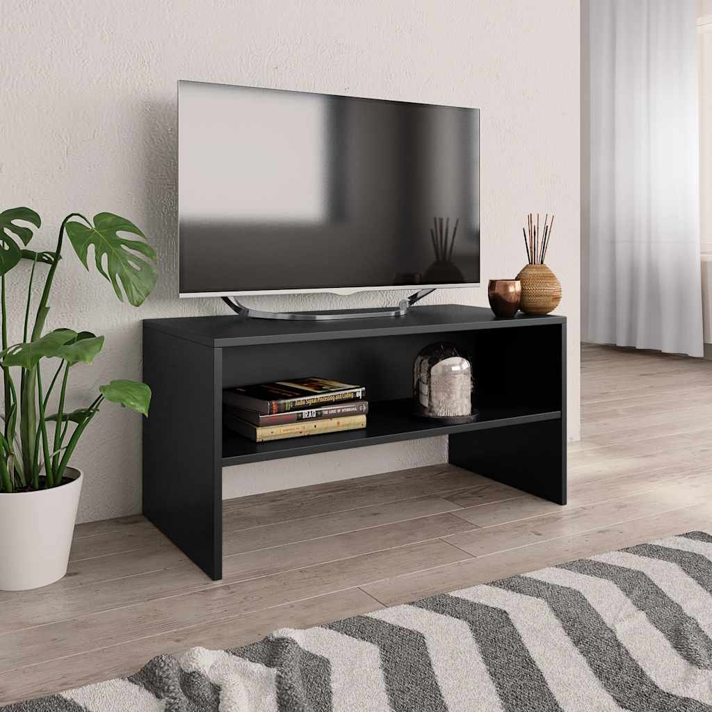 vidaXL TV-taso musta 80x40x40 cm tekninen puu