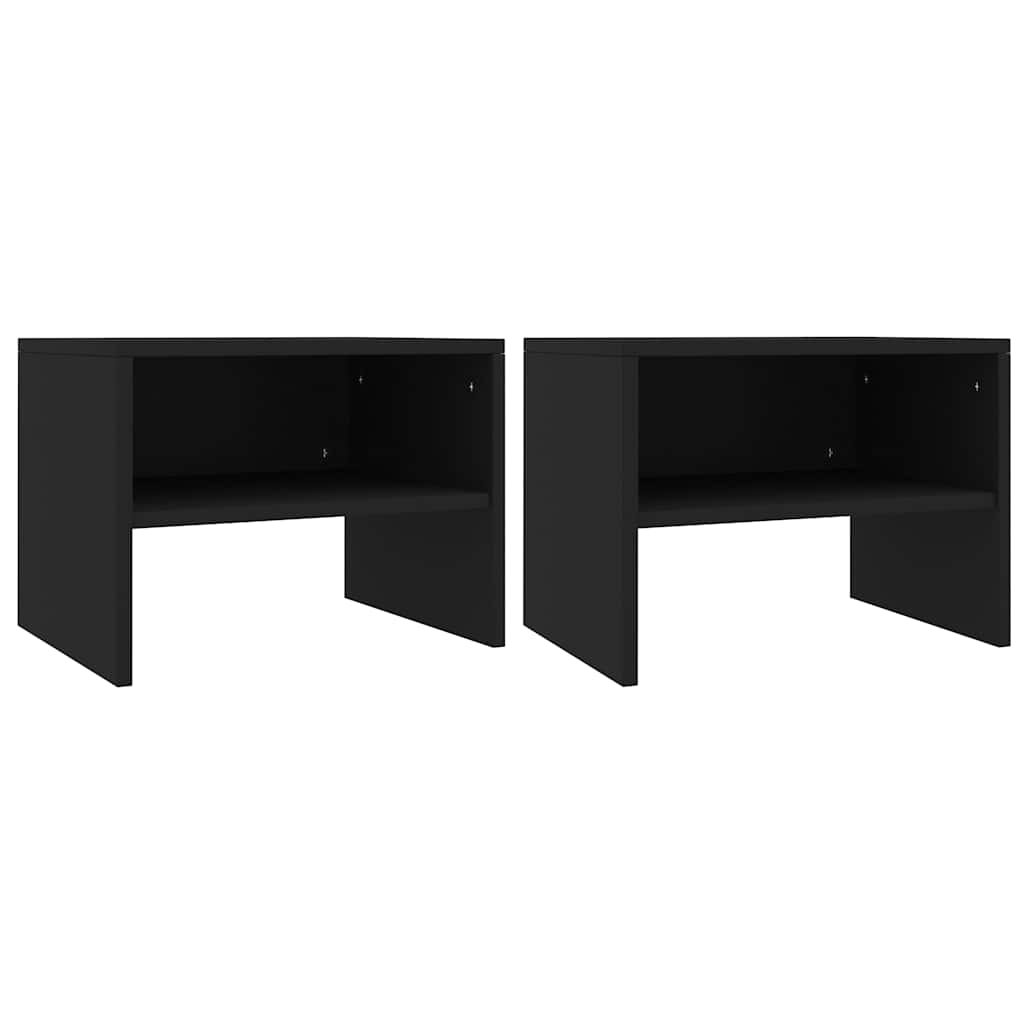 vidaXL Yöpöydät 2kpl musta 40x30x30 cm tekninen puu