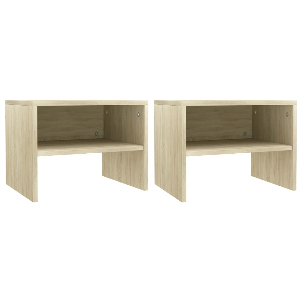 vidaXL Yöpöydät 2kpl sonoma tammi 40x30x30 cm tekninen puu