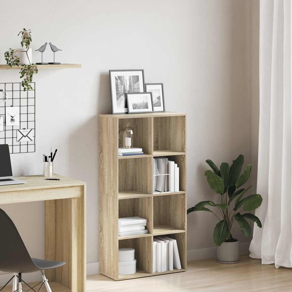 vidaXL Kirjahylly/senkki Sonoma tammi 66x30x130 cm tekninen puu