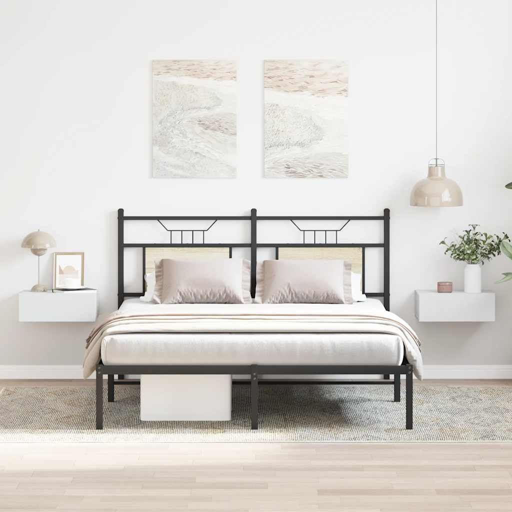 vidaXL Kelluvat yöpöydät 2 kpl valkoinen 40x30x15 cm tekninen puu
