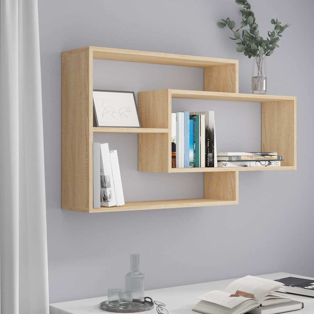 vidaXL Seinähyllyt Sonoma-tammi 104x20x58,5 cm tekninen puu