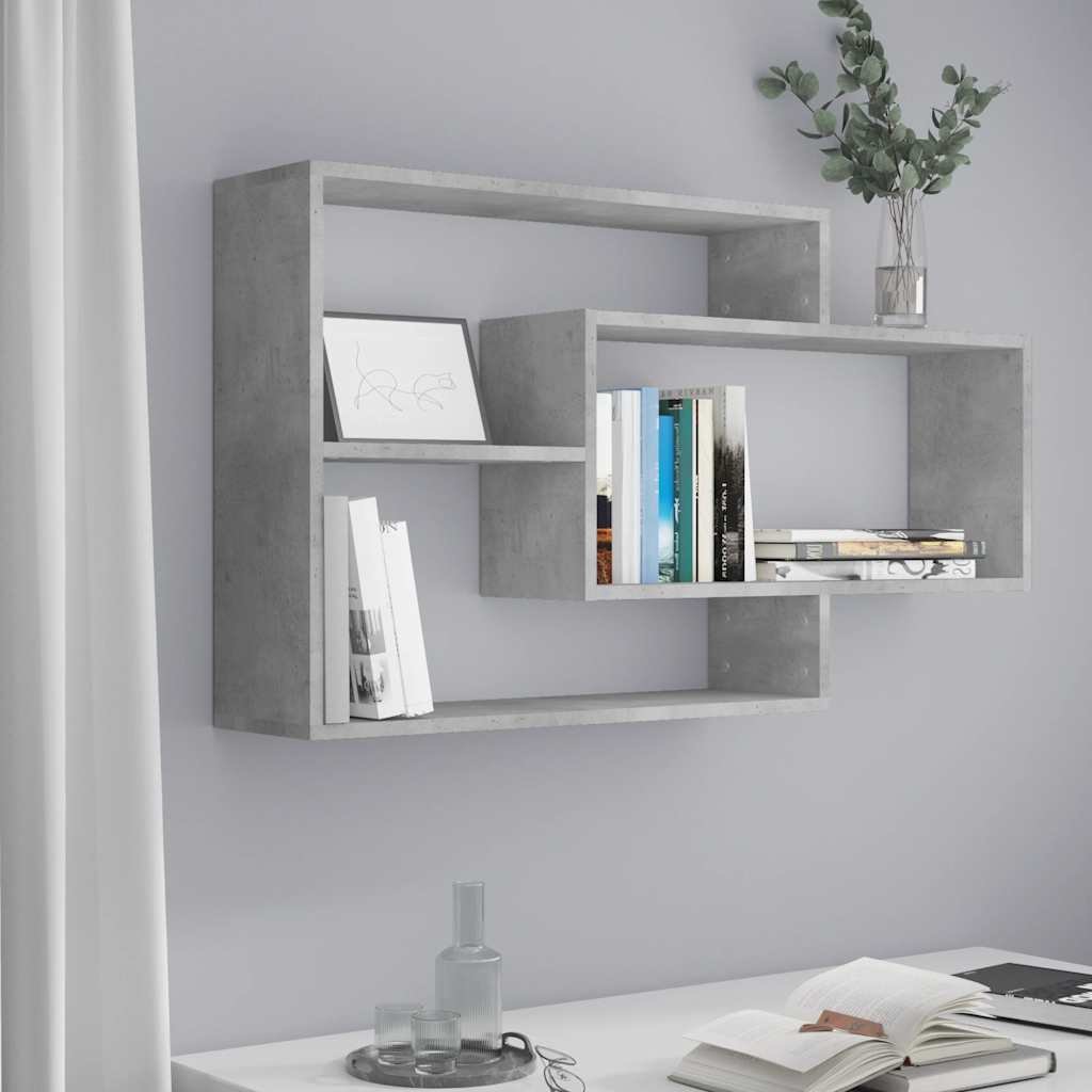 vidaXL Seinähyllyt betoninharmaa 104x20x58,5 cm tekninen puu