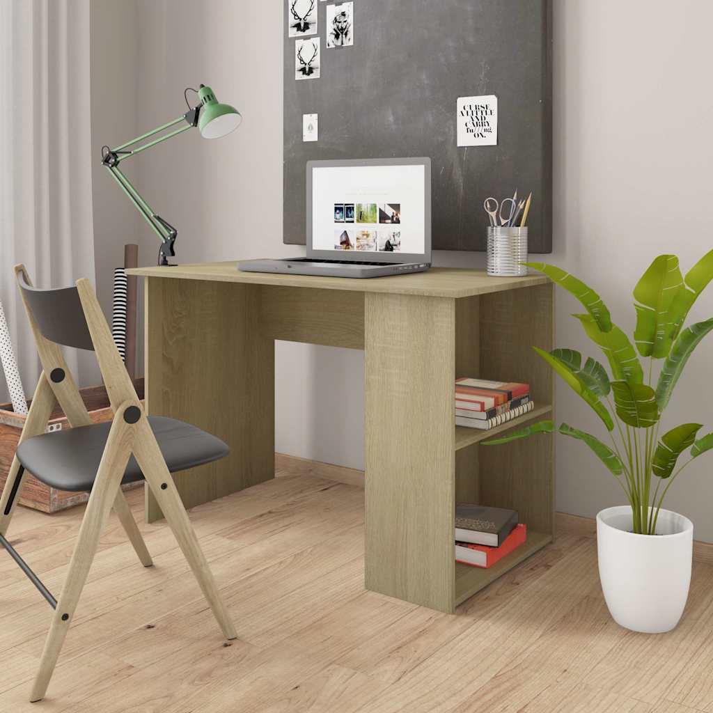 vidaXL Työpöytä Sonoma-tammi 110x60x73 cm lastulevy