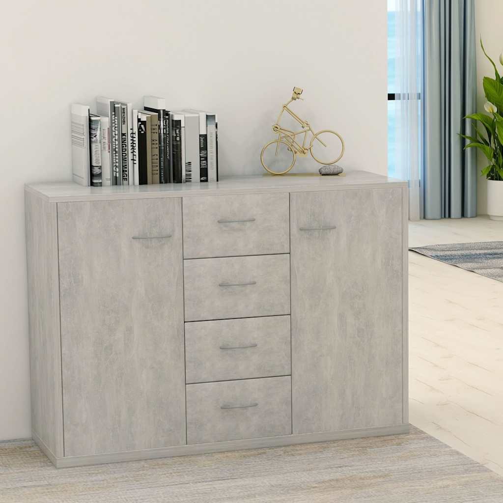 vidaXL Senkki betoninharmaa 88x30x65 cm tekninen puu