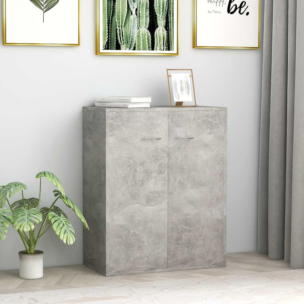 vidaXL Senkki betoninharmaa 60x30x75 cm tekninen puu