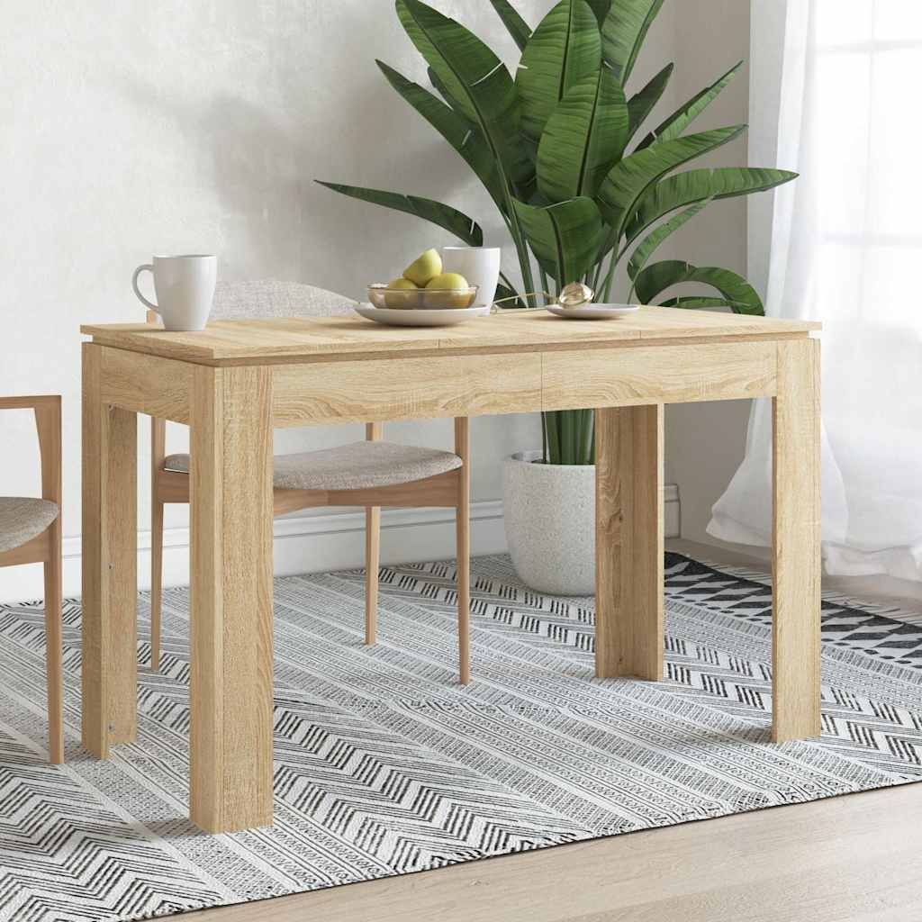 vidaXL Ruokapöytä Sonoma-tammi 120x60x76 cm tekninen puu