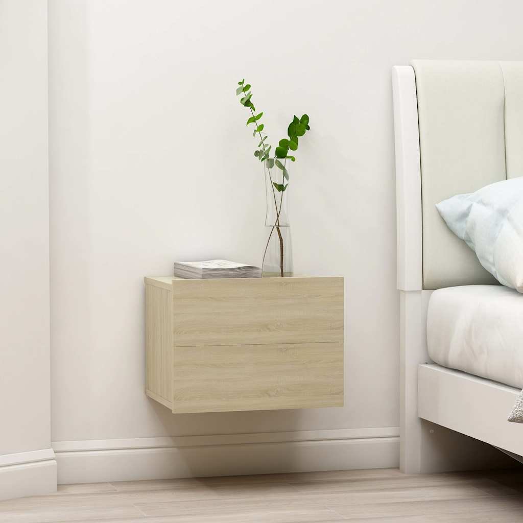 vidaXL Yöpöydät 2kpl sonoma tammi 40x30x30 cm tekninen puu
