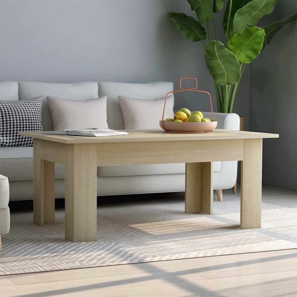 vidaXL Sohvapöytä Sonoma-tammi 100x60x42 cm tekninen puu