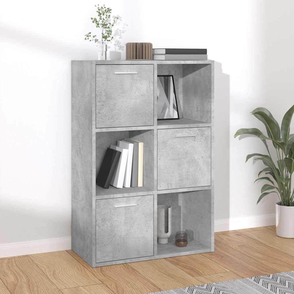 vidaXL Säilytyskaappi betoninharmaa 60x29,5x90 cm tekninen puu