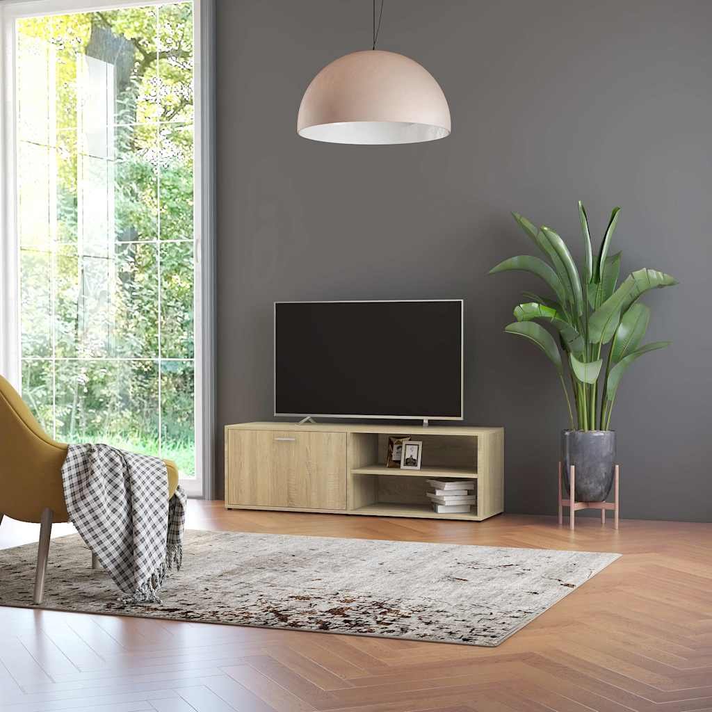 vidaXL TV-taso Sonoma-tammi 120x34x37 cm tekninen puu