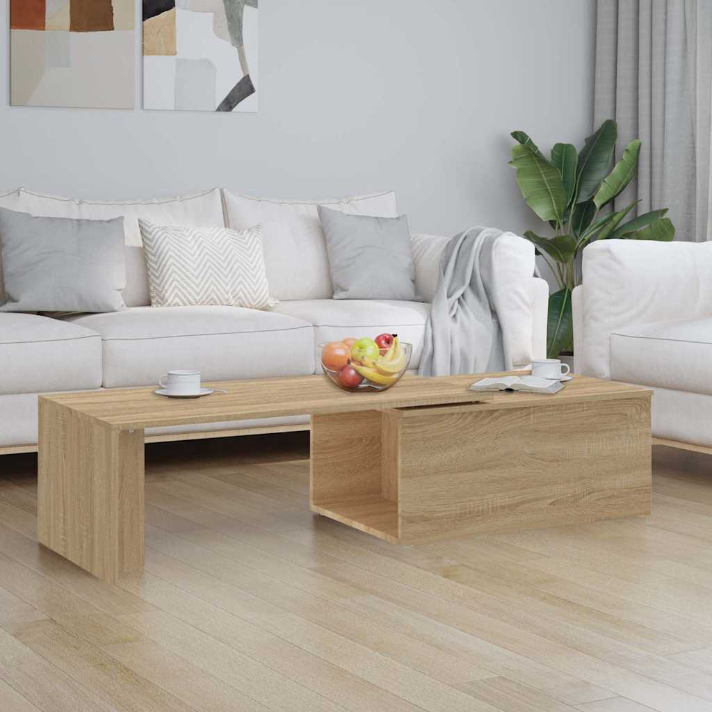 vidaXL Sohvapöytä Sonoma-tammi 150x50x35 cm tekninen puu