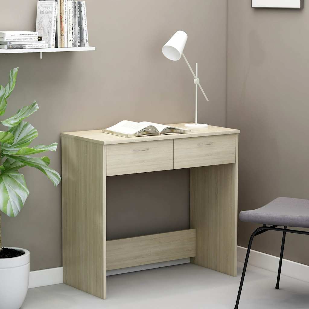 vidaXL Työpöytä Sonoma-tammi 80x40x75 cm tekninen puu