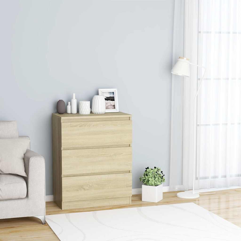 vidaXL Senkki Sonoma-tammi 60x35x76 cm tekninen puu