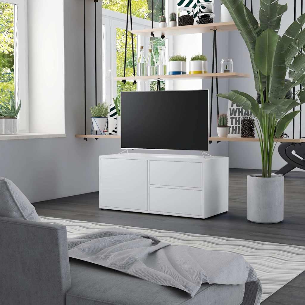 vidaXL TV-taso valkoinen 80x34x36 cm tekninen puu