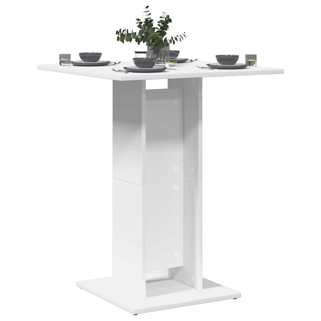 vidaXL Bistropöytä valkoinen 60x60x75 cm tekninen puu