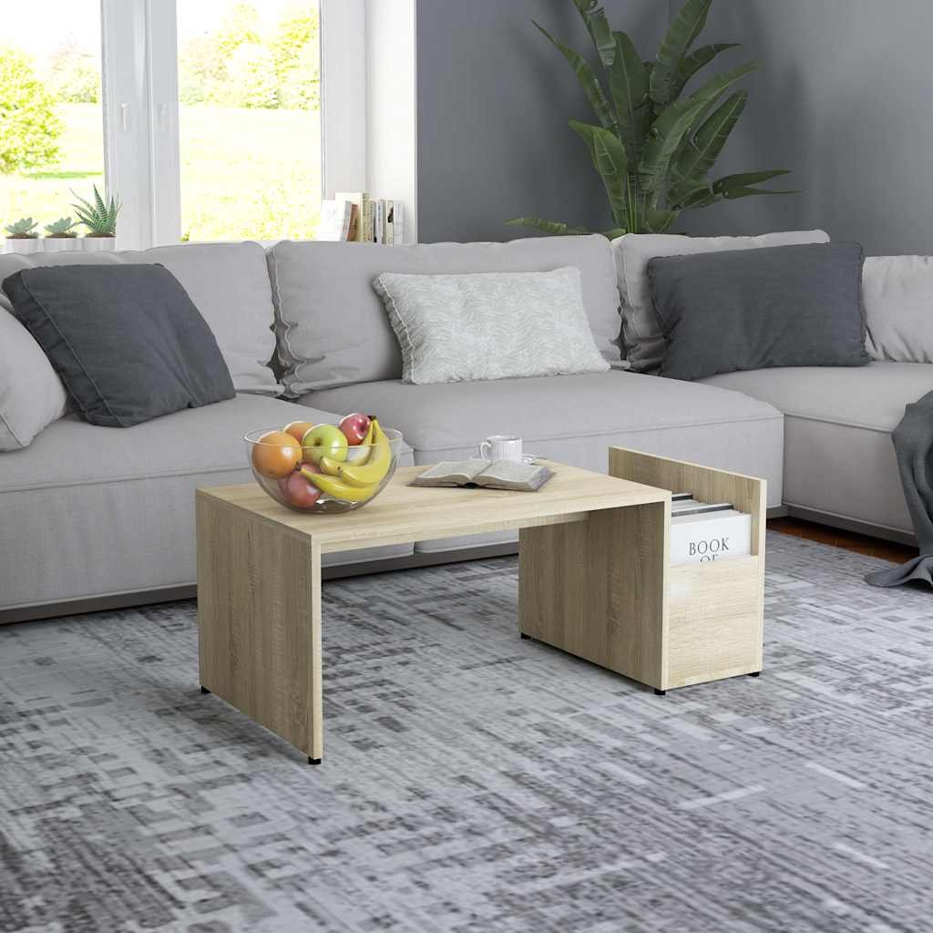 vidaXL Sohvapöytä Sonoma-tammi 90x45x35 cm tekninen puu
